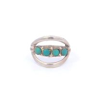 Load image into Gallery viewer, Sterling Silver Ornate Southwestern Turquoise Vintage Ring