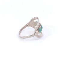 Load image into Gallery viewer, Sterling Silver Ornate Southwestern Turquoise Vintage Ring