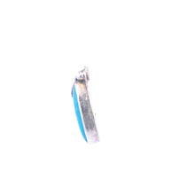 Load image into Gallery viewer, Sterling Silver Fred Maloney Turquoise Ornate Feather Charm/Pendant