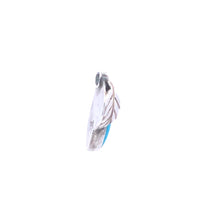 Load image into Gallery viewer, Sterling Silver Fred Maloney Turquoise Ornate Feather Charm/Pendant