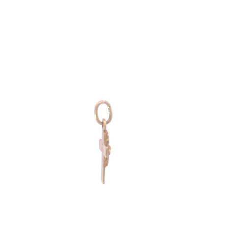 10K Black Hills Leaf Gold Cross Christian Faith Charm/Pendant Yellow Gold