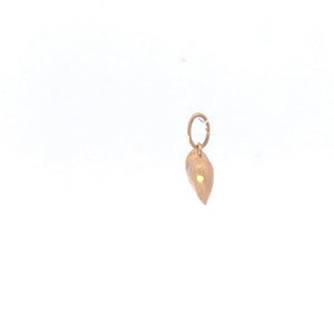 14K Forget Me Not Puffy Heart Love Symbol Charm/Pendant Yellow Gold