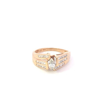 Load image into Gallery viewer, 10K 0.75 Ctw Marquise Diamond Bypass Engagement Ring Yellow Gold