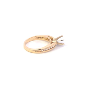 14K 6.25mm NOS Diamond Engagement Setting Ring Yellow Gold