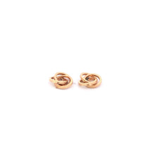 Load image into Gallery viewer, 14K Vintage Knot Twist Spiral Stud Enhancer Earring Jackets Yellow Gold