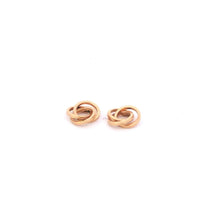 Load image into Gallery viewer, 14K Vintage Knot Twist Spiral Stud Enhancer Earring Jackets Yellow Gold