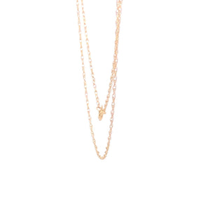 10K 1.0mm Twist Chain Rolling Cable Link Necklace 17.75" Yellow Gold