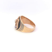 Load image into Gallery viewer, 10K Fraternal Order of the Eagle FOE Enamel Ring Yellow Gold