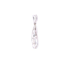 Load image into Gallery viewer, 10K 0.75 Ctw Diamond Pear Scalloped Dangle Pendant White Gold