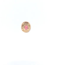 Load image into Gallery viewer, 10K Round Ornate Garnet Vintage Slide Bracelet Charm/Pendant Yellow Gold
