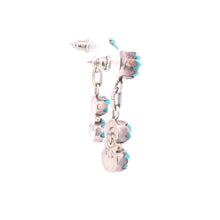 Load image into Gallery viewer, Sterling Silver Rodney Diane Lonjose Zuni Turquoise Dangle Earrings
