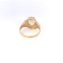 Load image into Gallery viewer, 10K Oval Citrine Diamond Accent Vintage Ring Yellow Gold