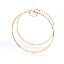 Load image into Gallery viewer, 14K 77.5mm Vintage Wide Diamond Cut Hoop Earrings Yellow Gold