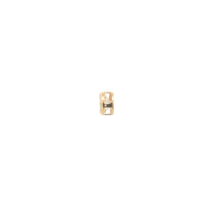 14K Solitaire Round Vintage CZ Classic Pendant Yellow Gold