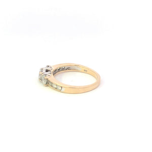 10K 1.00 Ctw Diamond Three Stone Engagement Ring Yellow Gold