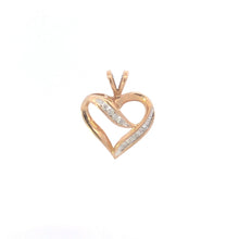 Load image into Gallery viewer, 10K 0.15 Ctw Diamond Curvy Heart Vintage Love Pendant Yellow Gold