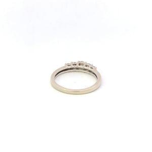 10K 0.50 Ctw Diamond Graduated Wedding Band Ring White Gold