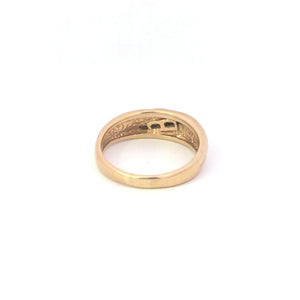10K 0.44 Ctw Diamond Men's Wedding Band Ring Yellow Gold