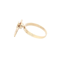 Load image into Gallery viewer, 10K Diamond Cut Heart Love Symbol Spinner Ring Yellow Gold