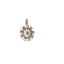 Load image into Gallery viewer, 10K Seed Pearl Flower Cluster Statement Charm/Pendant Yellow Gold