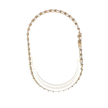 Load image into Gallery viewer, 10K Diamond Vintage Wavy Link Tennis Bracelet 6.75&quot; Yellow Gold