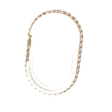 Load image into Gallery viewer, 10K Diamond Vintage Wavy Link Tennis Bracelet 6.75&quot; Yellow Gold