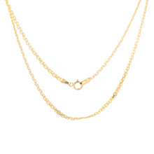 Load image into Gallery viewer, 10K 1.8mm Flat Link Square Textured Chain Vintage Necklace 20&quot; Yellow Gold