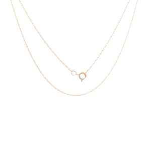 10K 0.7mm Cable Link Rolling Classic Chain Necklace 17.75" Yellow Gold