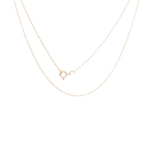 10K 0.7mm Cable Link Rolling Classic Chain Necklace 17.75" Yellow Gold
