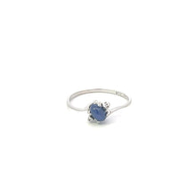 Load image into Gallery viewer, 10K Oval Syn. Blue Star Sapphire Diamond Vintage Ring White Gold