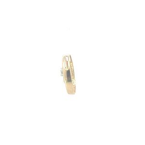 10K Diamond Vintage Loop Swirl Circle Pendant Yellow Gold