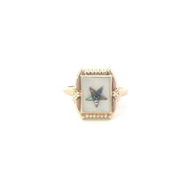 Load image into Gallery viewer, 10K Mother of Pearl Order of the Eastern Star Ring Yellow Gold