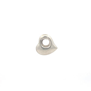 Sterling Silver Heart Love Symbol Puffy Classic Slide Pendant