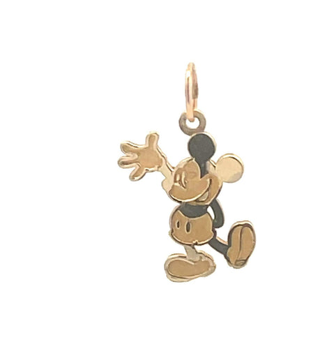 14K Mickey Mouse Walt Disney Prod. Cartoon Charm/Pendant Yellow Gold