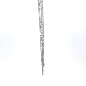 14K 1.1mm Rolling Cable Link Woven Chain Necklace 18" White Gold