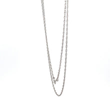 Load image into Gallery viewer, 14K 1.1mm Rolling Cable Link Woven Chain Necklace 18&quot; White Gold