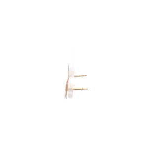 14K Tri Tone Black Hills Leaf Triangle Stud Earrings Yellow Gold