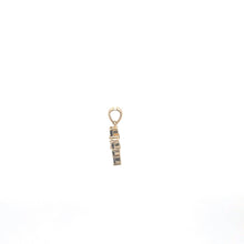 Load image into Gallery viewer, 14K Sapphire Cross Christian Faith Symbol Pendant Yellow Gold