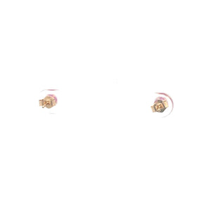 14K Round Syn. Pink Sapphire Solitaire Stud Earrings Yellow Gold