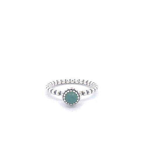 Sterling Silver Pandora May Birthstone Stacking Dot Ring
