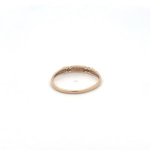 14K 1940's Diamond Vintage Wedding Band Ring Yellow Gold