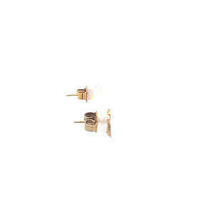 14K NY New York Yankees Logo Symbol Stud Earrings Yellow Gold