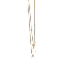 Load image into Gallery viewer, 14K 0.6mm Square Link Classic Box Chain Necklace 17.75&quot; Yellow Gold