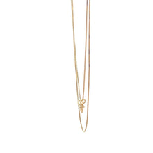 Load image into Gallery viewer, 14K 0.6mm Square Link Classic Box Chain Necklace 17.75&quot; Yellow Gold