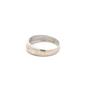 10K Vintage Diamond Classic Men's Wedding Ring White Gold