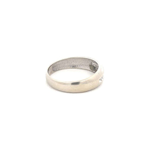 10K Vintage Diamond Classic Men's Wedding Ring White Gold