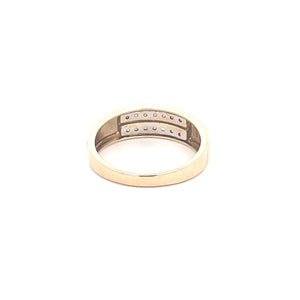 10K Vintage Diamond Classic Men's Wedding Ring Yellow Gold
