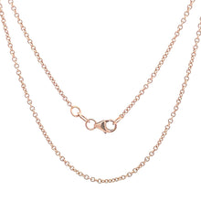 Load image into Gallery viewer, 10K 1.6mm Cable Chain Vintage Classic Link Necklace 17.75&quot; Rose Gold