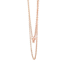 Load image into Gallery viewer, 10K 1.6mm Cable Chain Vintage Classic Link Necklace 17.75&quot; Rose Gold
