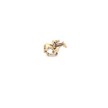Load image into Gallery viewer, 10K Galloping Horse Jockey Racer Lapel Pin/Brooch Yellow Gold